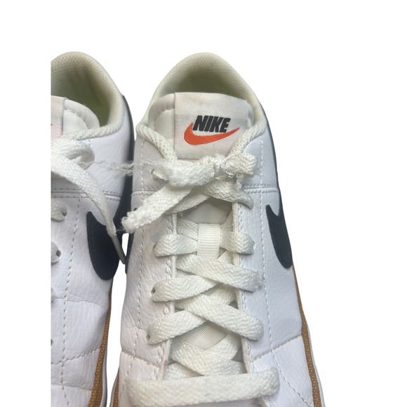 Nike Court Legacy Canvas Swoosh White Casual Sneakers Women's Size 8 - Picture 6 of 7
